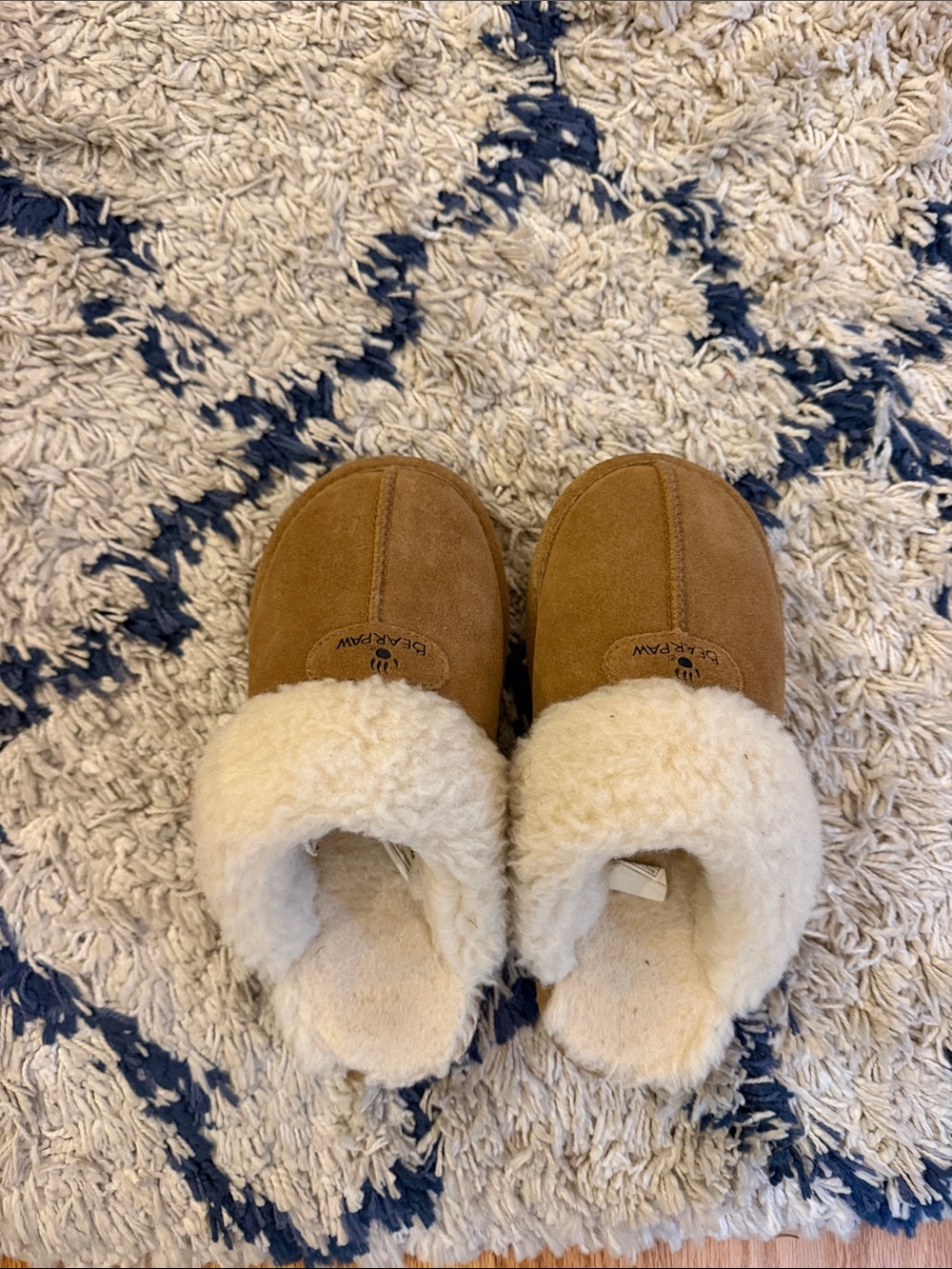 BearPaw Chestnut Slip-On Shearling Slippers